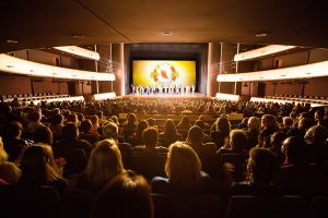 Vorhang im AT&T Performing Arts Center, Winspear Opera House in Dallas, Texas. Die meisten der 12 Vorstellungen waren total ausverkauft.