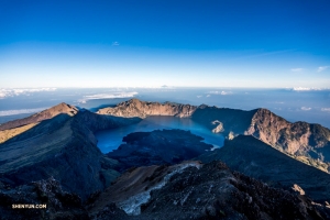Auf dem Gipfel des Mt. Rinjani.