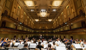Die Pracht der Boston Symphony Hall wurde während der Probe mit der Sopranistin Haolan Geng eingefangen.